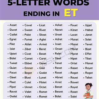5 Letter Words That End With A