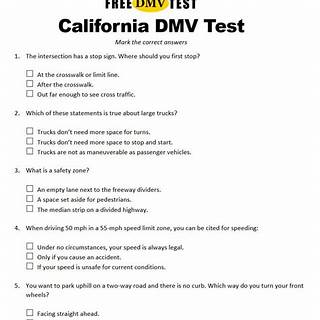Ca Dmv Practice Tests 2016