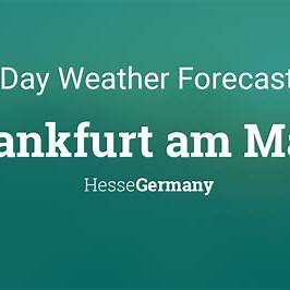 Frankfurt Weather Tomorrow