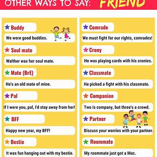 Friend Synonyms In English