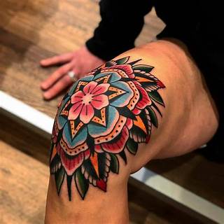 Knee Traditional Tattoo