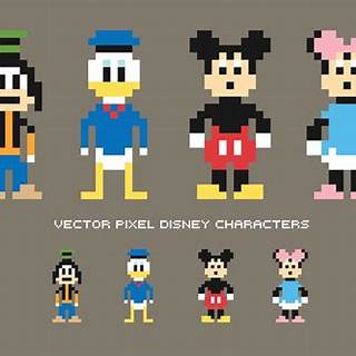 Pixel Art Disney Characters