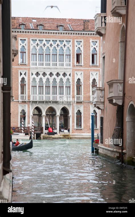 Traditional Venetian Architecture On The Grand Canal Venice Italy