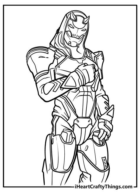 fortnite coloring pages easy printable  sheets