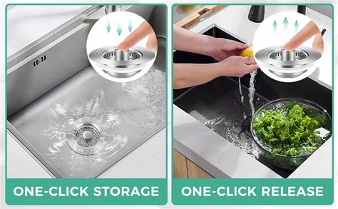 kitchen sink strainer basketdrain strainersink stopper stainless steel    pop  sink
