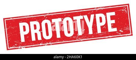 PROTOTYPE text on red grungy vintage rectangle stamp Stock Photo - Alamy