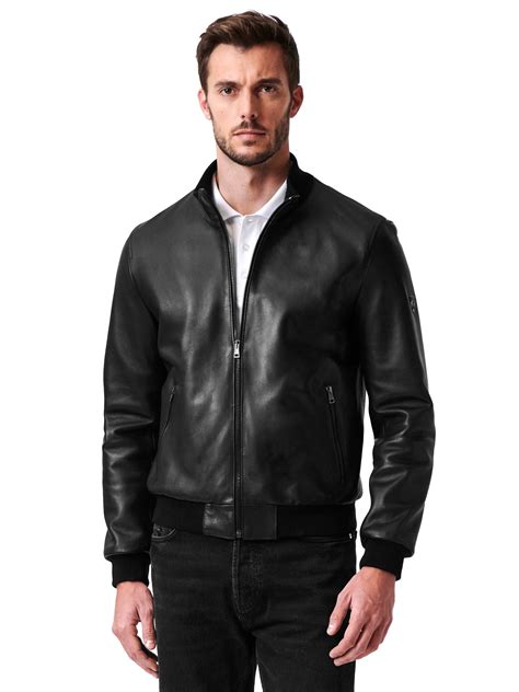 Automobili Lamborghini Leather Bomber Jacket | Lamborghini Store