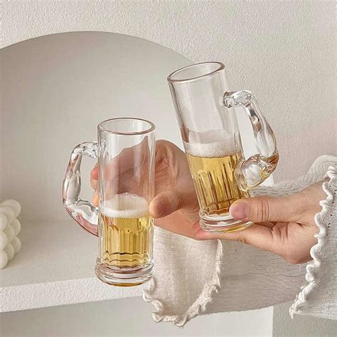 Creative Mini Beer Mug Personalized Shot Glasses Hercules Arm Clear