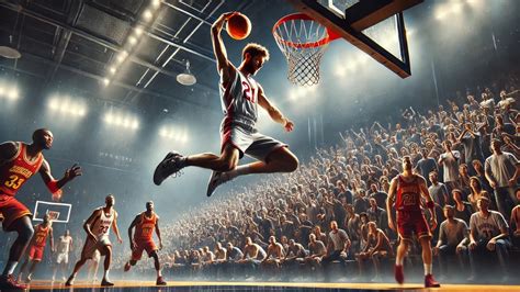 📸 Free Epic Slam Dunk in Intense Basketball Match Stock Image for Download