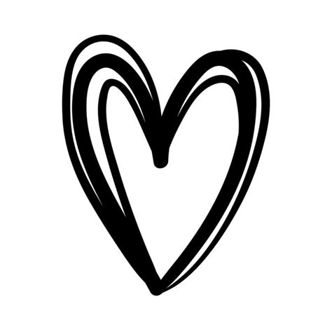heart drawing vector art icons  graphics