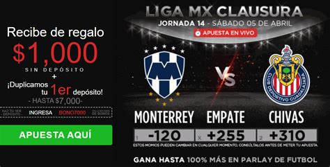 ¡Aprovecha tu momio en Caliente: Monterrey vs Chivas!