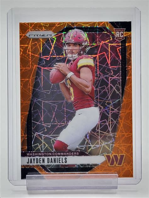 Jayden Daniels Panini Prizm Rookie Orange Lazer No Rc Q