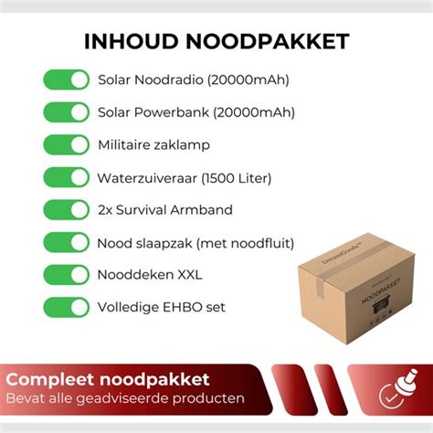 Dreamgoods Compleet Noodpakket Mah Noodradio Door Overheid