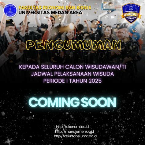 jadwal wisuda program studi akuntansi fakultas ekonomi  bisnis