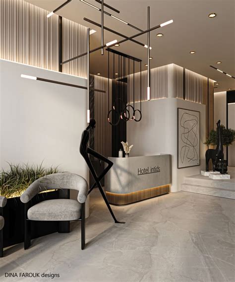 HOTEL RECEPTION Behance Hotel Lobby Design Lounge Interiors