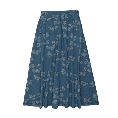 coco blanc floral denim skirt baby elaine baby elaine