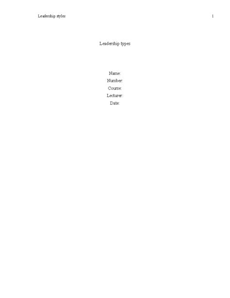 leadership styles reflection personal insights  legacy