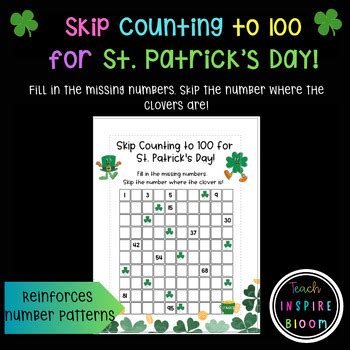 Skip Counting To Fill In Missing Numbers St Patrick S Day Math