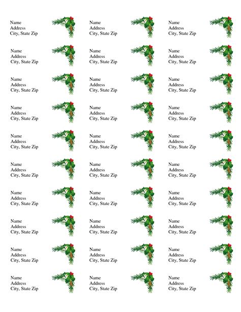 Christmas Printable Address Labels - FREE Printable A-Z