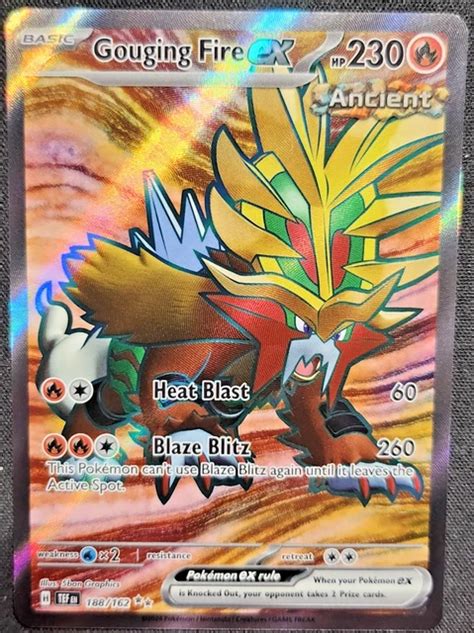 2024 POKEMON SV Temporal Forces TEF EN Gouging Fire ex #188/162 £4.51 ... 