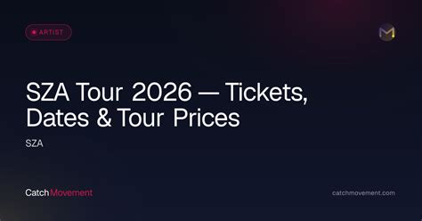 SZA Pop Tour 2026 — Tickets, Dates & Prices