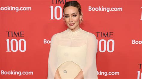 Hilary Duffs Fully See Through SKIMS Top Reveals Riot Swim Bikini For