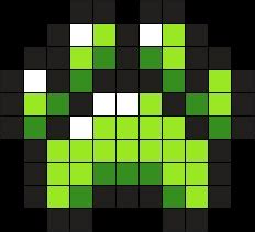 Neon Paw Perler Bead Pattern