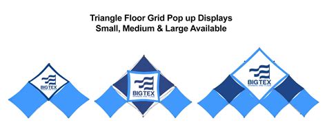 Triangular Floor Grid Pop Up Display Options Big Tex Banners And Flags