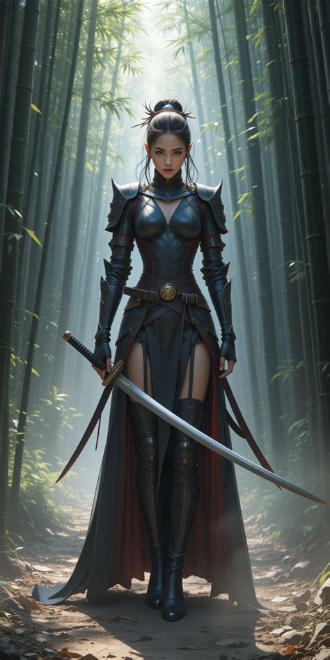 A Fierce Lady Warrior Wallpaper | Female samurai, Female warrior art