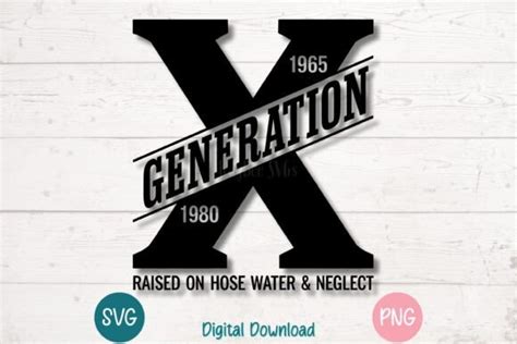 Generation X Bold Typography Svg Graphic By Kaybeesvgs Creative Fabrica