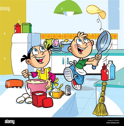 Prepare meal food home Stock Vector Images - Alamy 