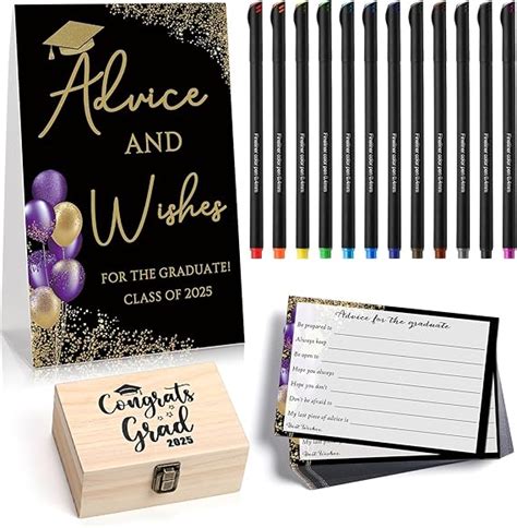 Amazon Quzzil 114 Pcs Graduation Party Favors 101 Advice Cards For