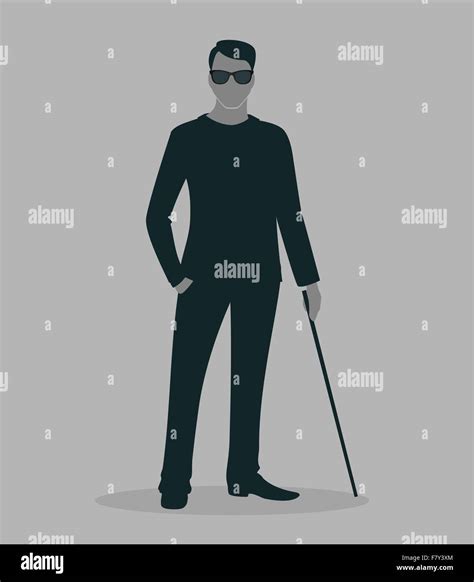 Blind man icon Stock Vector Images - Alamy