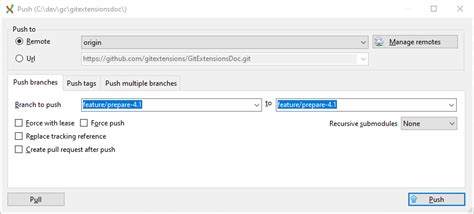 Remotes Gitextensions Documentation