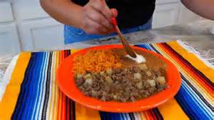 easy mexican picadillo  papas  green sauce   budget