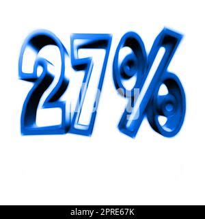 27%, 27 percent as a 3D illustration, 3D rendering Stock Photo - Alamy
