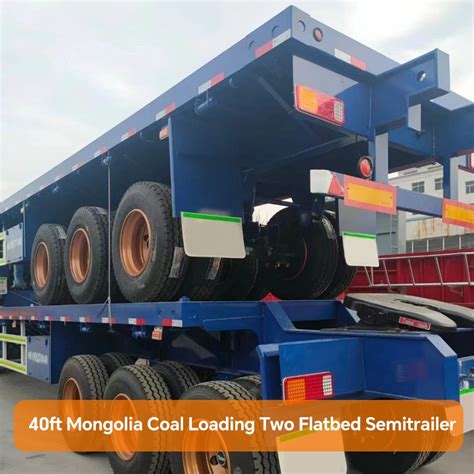 40ft Mongolia Coal Loading Two Flatbed Semitrailer Admin