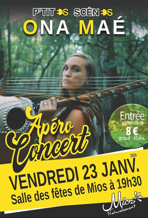 Ville de Mios - 🎶🥂 [ APERO CONCERT AVEC ONA MAE ]... | Facebook