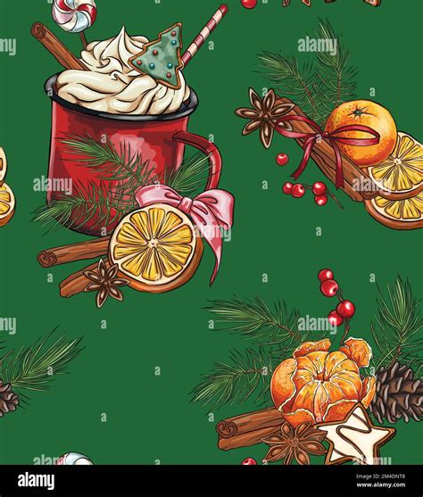 Hot Chocolate Marshmallow Orange Stock Vector Images Alamy