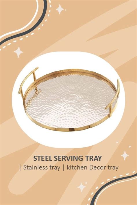 Buy Stainless Steel Serving Tray With Handles