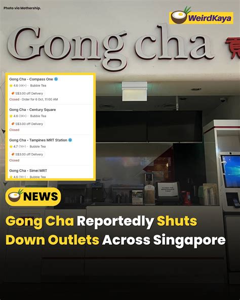 WeirdKaya - Even on GrabFood, Gong Cha outlets were all... | Facebook 