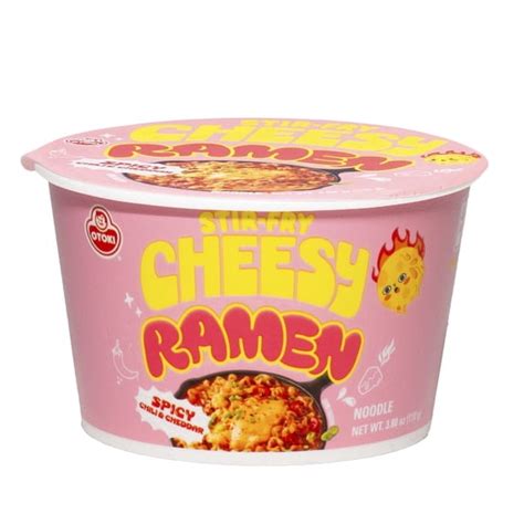 otoki cheesy stir fry ramen bowl  ct spicy chili cheddar flavor