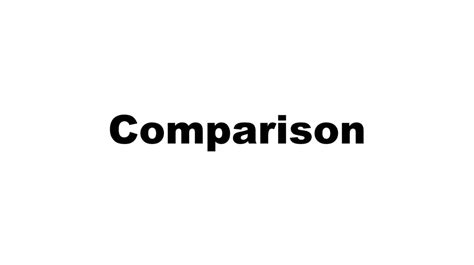 Comparison - online presentation