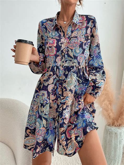 Vestido Babydoll Con Estampado De Paisley Moda De Mujer Shein M Xico