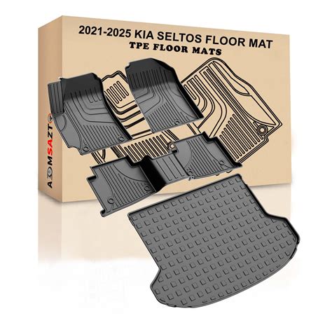 Aomsazto Floor Mats Cargo Liner Compatible With Kia Seltos