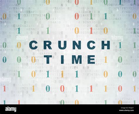 Finance Concept Crunch Time On Digital Paper Background Stock Photo