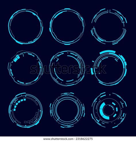 Vector Technology Futuristic Circle Element Hud庫存向量圖免版稅2318622275