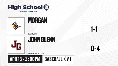 Morgan vs John Glenn Baseball - Apr 13, 2026 - High School On SI