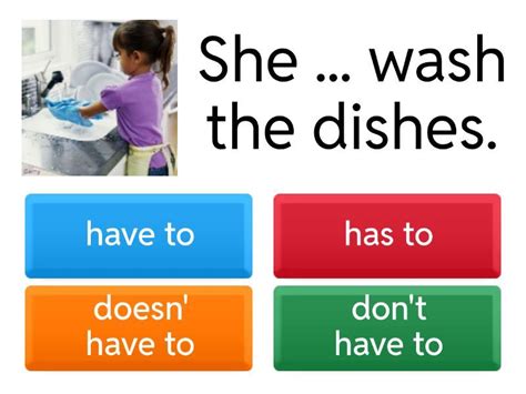 Have to / Has to - Quiz 