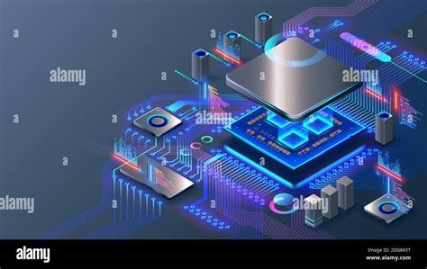 Technology circuit microchip on Stock Vector Images - Alamy 